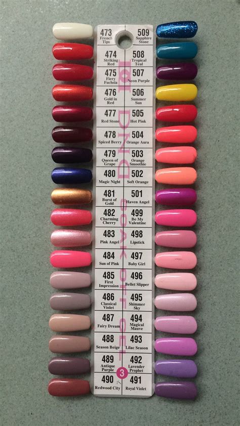 Dnd nail polish color chart